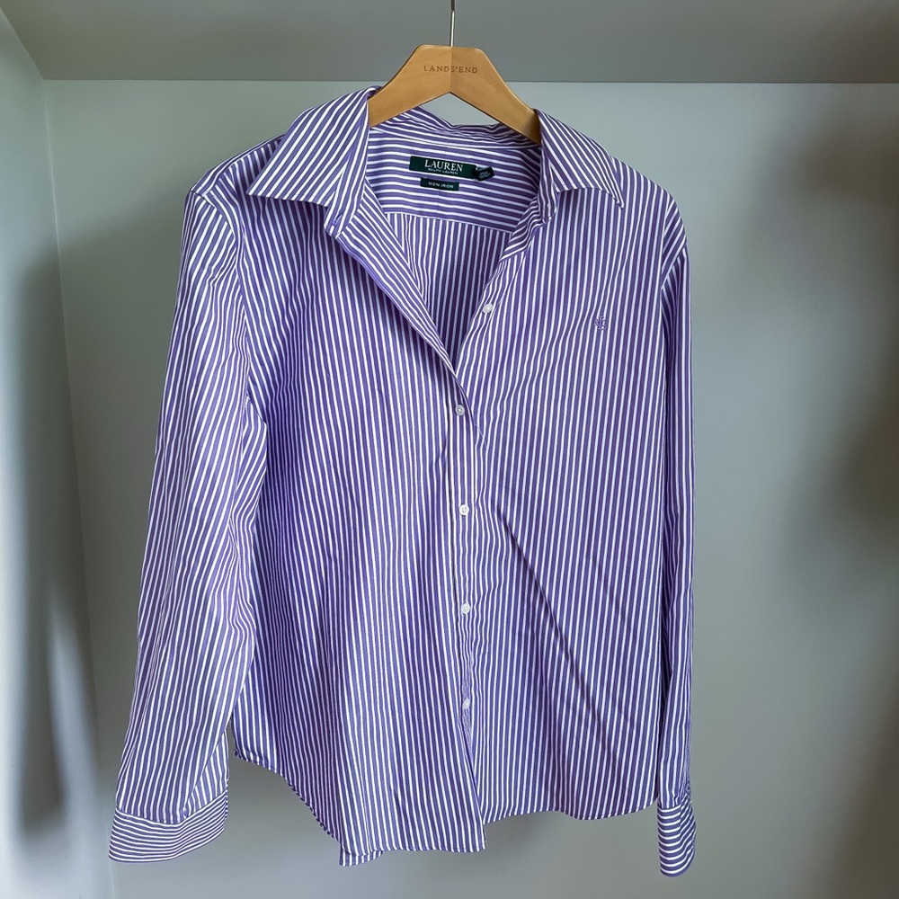 Ralph Lauren Purple Casual Button Down Shirt